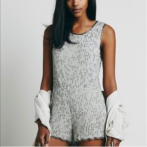 Free people embellished beaded romper